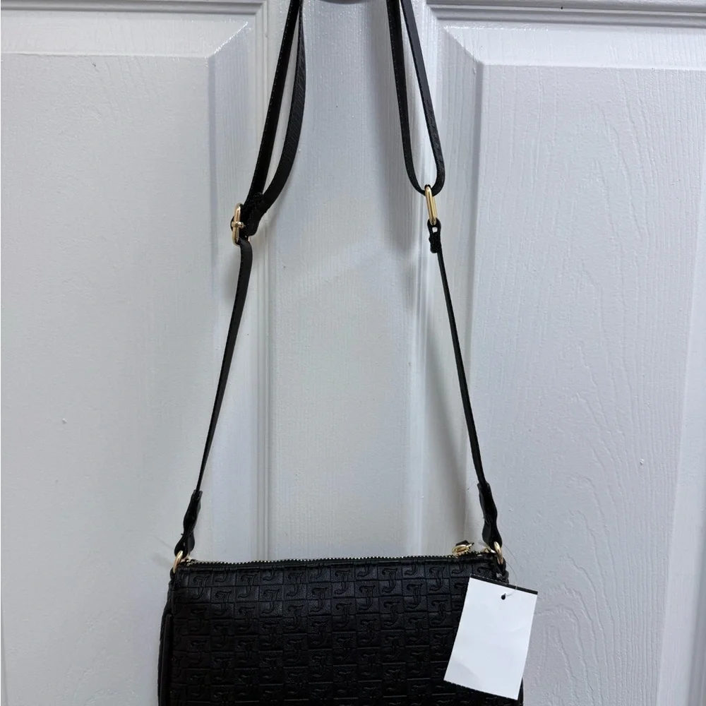 NWT Juicy Couture Double Trouble II Crossbody Bag Heart and Gold Chain
